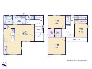 桶川市下日出谷東、新築一戸建ての間取り画像です