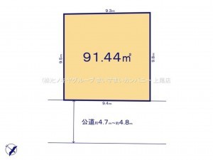 上尾市二ツ宮、土地の間取り画像です
