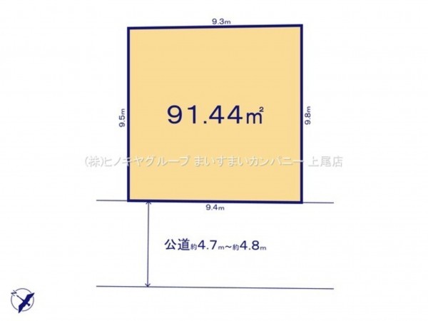 上尾市二ツ宮、土地の間取り画像です