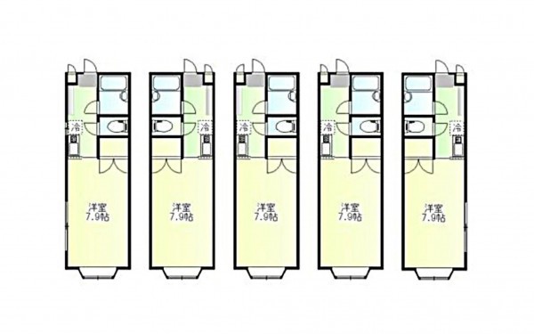 桶川市寿、収益物件/アパートの間取り画像です