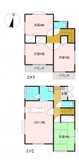 上尾市大字大谷本郷、中古一戸建ての間取り画像です