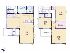 上尾市小泉、新築一戸建ての間取り画像です