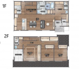 上尾市本町、中古一戸建ての間取り画像です