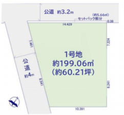 上尾市本町、土地の間取り画像です