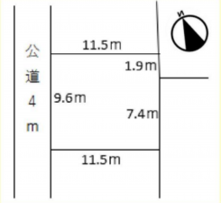 上尾市中妻、土地の間取り画像です