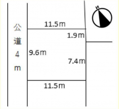上尾市中妻、土地の間取り画像です