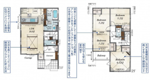 上尾市浅間台、新築一戸建ての間取り画像です