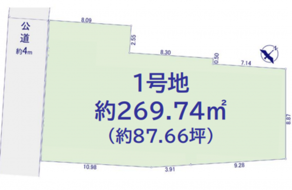 上尾市大字原市、土地の間取り画像です