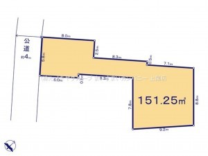 上尾市大字原市、土地の間取り画像です