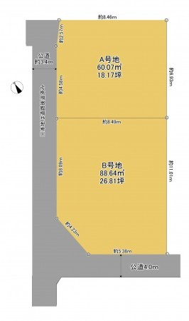 上尾市谷津、土地の間取り画像です