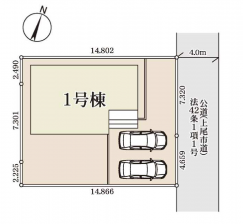 上尾市大字上、新築一戸建ての画像です