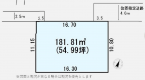 上尾市本町、土地の間取り画像です