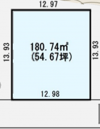 桶川市大字上日出谷、土地の間取り画像です