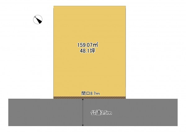 桶川市北、土地の間取り画像です