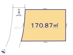 上尾市大字瓦葺、土地の間取り画像です
