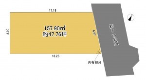 桶川市坂田東、土地の間取り画像です