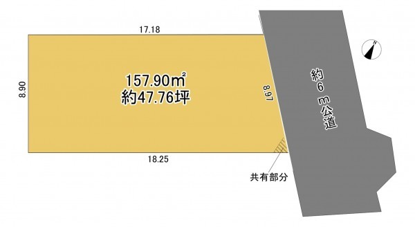 桶川市坂田東、土地の間取り画像です