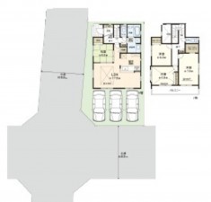 上尾市向山、新築一戸建ての間取り画像です