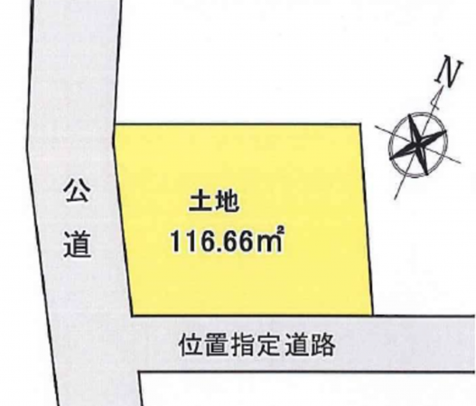 上尾市大字大谷本郷、土地の間取り画像です