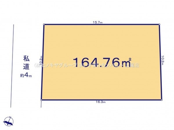 上尾市弁財、土地の間取り画像です