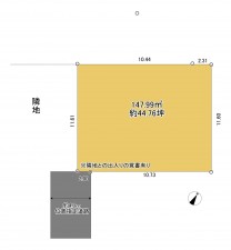 桶川市西、土地の間取り画像です