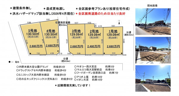 さいたま市西区、土地の間取り画像です