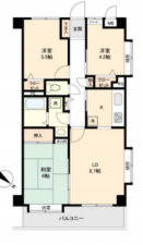 桶川市北、収益物件/マンションの間取り画像です