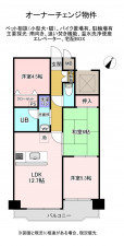 桶川市西、マンションの間取り画像です