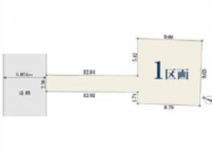 上尾市浅間台、土地の間取り画像です