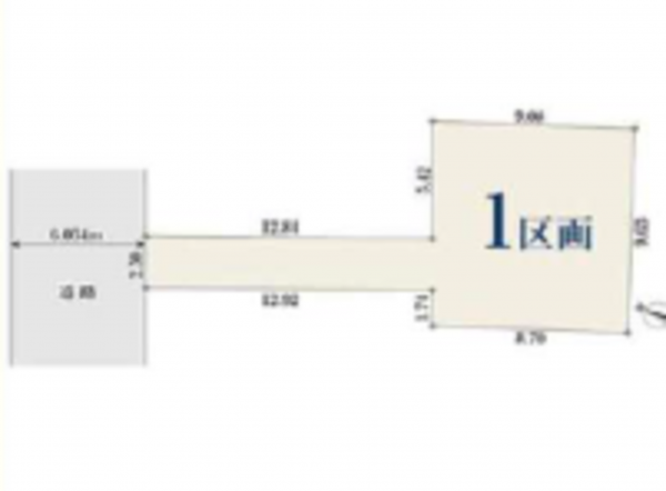 上尾市浅間台、土地の間取り画像です
