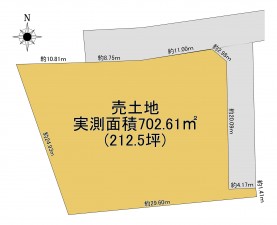 比企郡吉見町大字黒岩、土地の間取り画像です