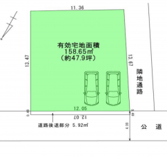 上尾市栄町、土地の間取り画像です