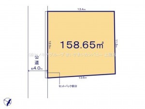 上尾市栄町、土地の間取り画像です