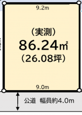上尾市緑丘、土地の間取り画像です