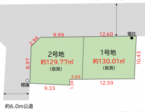 上尾市浅間台、土地の間取り画像です