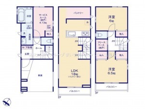 上尾市谷津、新築一戸建ての間取り画像です