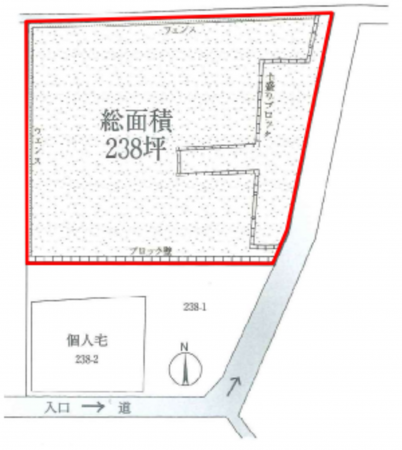 上尾市大字上野本郷、土地の間取り画像です