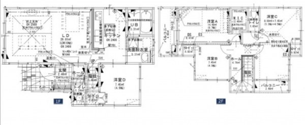 上尾市東町、新築一戸建ての間取り画像です