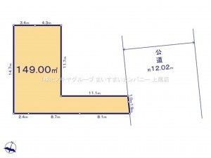 上尾市向山、土地の間取り画像です
