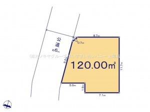 上尾市向山、土地の間取り画像です