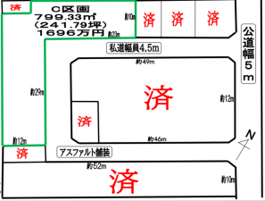上尾市大字原市、土地の間取り画像です