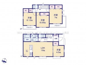 桶川市坂田東、新築一戸建ての間取り画像です