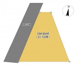 桶川市大字上日出谷、土地の間取り画像です