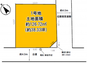 桶川市朝日、土地の間取り画像です