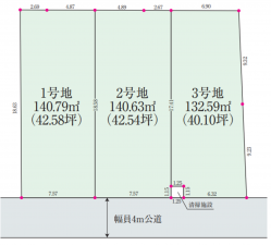 さいたま市見沼区東大宮、土地の間取り画像です