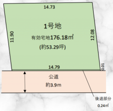 上尾市中妻、土地の間取り画像です