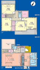 桶川市末広、中古一戸建ての間取り画像です