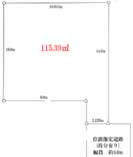 上尾市本町、土地の間取り画像です
