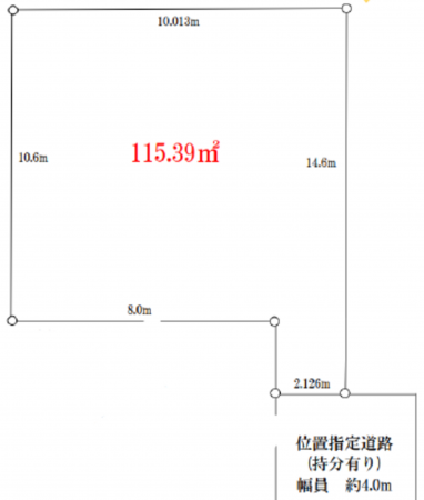 上尾市本町、土地の間取り画像です