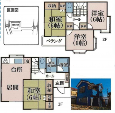 桶川市大字坂田、中古一戸建ての間取り画像です
